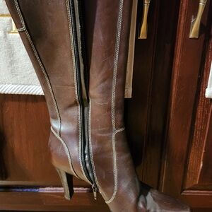 Anne Klein Dark Brown Heeled Boots